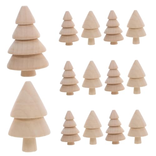 SEWOART 20 Stück Teiliges Weihnachtsbaum- Unbemalte Holzfiguren Langlebig Kompakt für Diy-bastelprojekte und Personalisierte Festliche Dekoration Kinderfreundlich Kreative von SEWOART