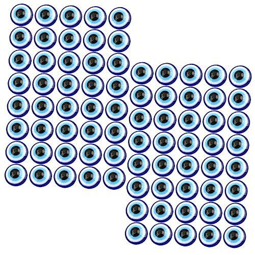 SEWOART 200 Stück Flache Rückseite Evil Eye Perlen Blau für Schmuckherstellung Diy Harz Dekorationen für Armbänder und Scrapbooking SEWOART 200 Stück Flache Rückseite Evil Eye Perlen Blau für Schmuckherstellung Diy Harz Dekorationen für Armbänder und Scrapbooking von SEWOART