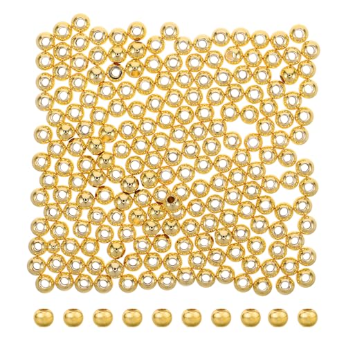 SEWOART 200 Stück Goldene Metall Spacer Perlen Glatt Rund mit Vorgebohrtem für Schmuckherstellung Armbänder Halsketten DIY Basteln Zubehör Langlebig und Elegant SEWOART 200 Stück Goldene Metall Spacer Perlen Glatt Rund mit Vorgebohrtem für Schmuckherstellung Armbänder Halsketten DIY Basteln Zubehör Langlebig und Elegant von SEWOART