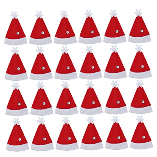 SEWOART Weihnachtsmützen-kollektion 24 Stück Mini-weihnachtsmützen Lollipop-verpackungen Für Dekorationen von SEWOART