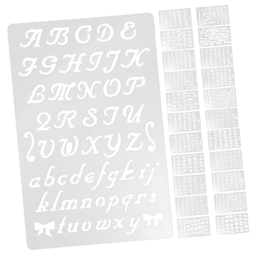 SEWOART 24 Stück Buchstaben Zahlen Schablonen Wiederverwendbare Malvorlagen für DIY Projekte Wänden und Mehr von SEWOART
