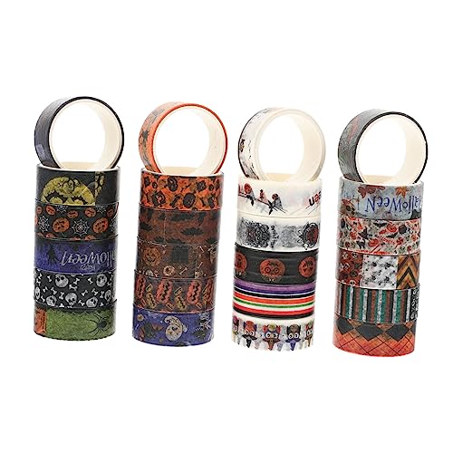 SEWOART 24 Stück Halloween Washi Tape Dekorative Klebebänder für Diy Bastelprojekte und Leicht für Scrapbooking und Kreative Gestaltung SEWOART 24 Stück Halloween Washi Tape Dekorative Klebebänder für Diy Bastelprojekte und Leicht für Scrapbooking und Kreative Gestaltung von SEWOART