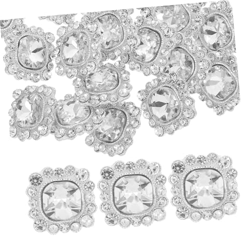 SEWOART 24 Stück Teiliges Rhinestone Nähknöpfe mit Kristallbesatz Glitzernde Schmuckknöpfe für Kleidung Taschen DIY Bastelverzierung Silberfarbene Schmuckapplikationen für Brautmode und SEWOART 24 Stück Teiliges Rhinestone Nähknöpfe mit Kristallbesatz Glitzernde Schmuckknöpfe für Kleidung Taschen DIY Bastelverzierung Silberfarbene Schmuckapplikationen für Brautmode und von SEWOART