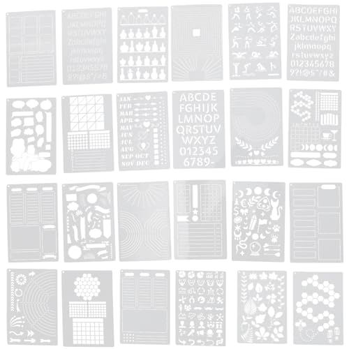 SEWOART 24st Tagebuch DIY Vorlage Markierungen Schablonenpapier Dekorative Malschablonen Schablonen Zum Zeichnen Zeichnen Schablonen Kunstmarker Wandschablone Weiß Das Haustier SEWOART 24st Tagebuch DIY Vorlage Markierungen Schablonenpapier Dekorative Malschablonen Schablonen Zum Zeichnen Zeichnen Schablonen Kunstmarker Wandschablone Weiß Das Haustier von SEWOART
