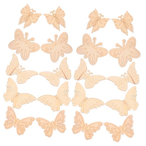 SEWOART 25 Stück Teiliges Unlackierte Holz Schmetterlinge für DIY Bastelarbeiten Holz Ausschnitte zum Dekorieren für Hochzeiten Partys und Kreative Heimdekorationen SEWOART 25 Stück Teiliges Unlackierte Holz Schmetterlinge für DIY Bastelarbeiten Holz Ausschnitte zum Dekorieren für Hochzeiten Partys und Kreative Heimdekorationen von SEWOART
