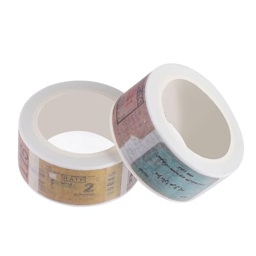 SEWOART 2Rollen DIY Papierband Dekoratives Klebeband für Scrapbooking und Kunstprojekte Selbstklebend und Praktisch von SEWOART