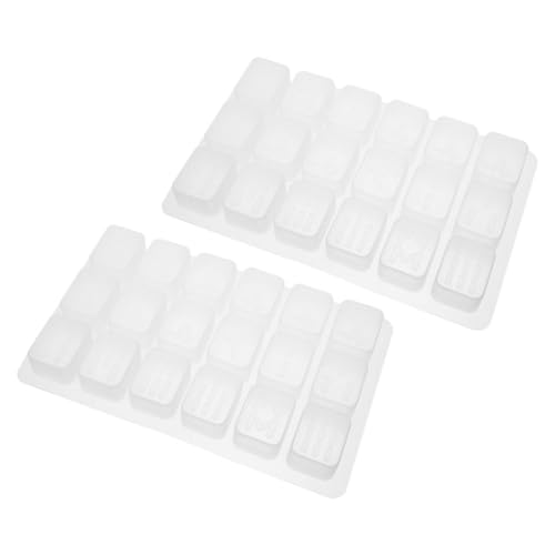 SEWOART 2Stücke Silikon Mahjong Formen für Epoxidharz DIY Gießformen für Bastelprojekte Standardgröße für Nord und Süd Mahjong Hochtemperaturbeständig Detailreiche von SEWOART