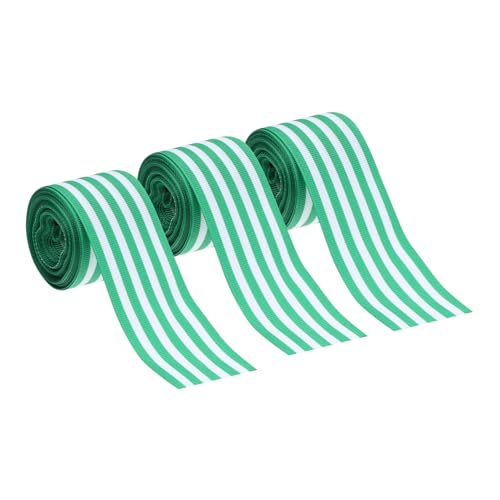 SEWOART 3 Rollen Grünes Gurtband aus Polyester Schleife Kleeblattband bedrucktes Ripsband Polyesterband St. Patrick's Day Dekorationsband grün Verpackungsband einzigartiges Band Green von SEWOART