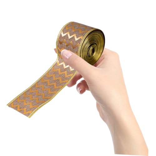 SEWOART 3 Rollen Rustikale Jutekordel mit Drahtkante Formbare Weihnachtsbänder für Diy-gestecke Schleifen Tür Fensterdekorationen Langlebiges Bastelband für Geschenkverpackungen von SEWOART