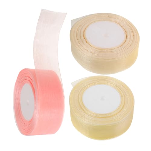 SEWOART 3 Rollen Transparentes Schneegarn Geschenkband Yards für Diy Bastelprojekte Blumenarrangements Verpackung von Geschenken und Hochzeitsdekorationen Wiederverwendbar und Leicht zu von SEWOART