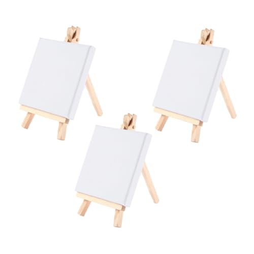 SEWOART 3 Stück Mini Staffelei Set für DIY Malrahmen Robustem Dekorative Tischstaffelei für Kreative Projekte und Miniatur Hausdekoration von SEWOART