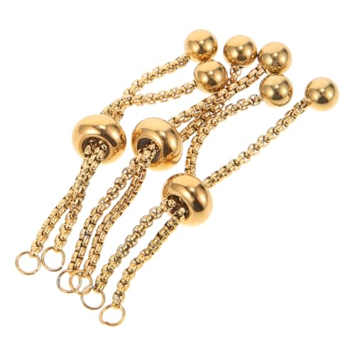 SEWOART 3 Stück Verstellbare Edelstahl Armbandverlängerung Kettenverlängerung mit Perlenenden für DIY Schmuckherstellung Goldfarbene Slider Extender für Armbänder und Halsketten SEWOART 3 Stück Verstellbare Edelstahl Armbandverlängerung Kettenverlängerung mit Perlenenden für DIY Schmuckherstellung Goldfarbene Slider Extender für Armbänder und Halsketten von SEWOART