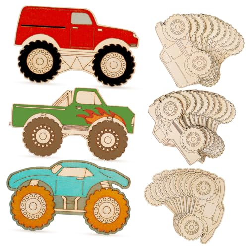 SEWOART 30 Stück Autoausschnitte Aus Holz Unbehandelte Holzausschnitte Zum Bemalen Bastelbedarf Mit Lkw-formen SEWOART 30 Stück Autoausschnitte Aus Holz Unbehandelte Holzausschnitte Zum Bemalen Bastelbedarf Mit Lkw-formen von SEWOART