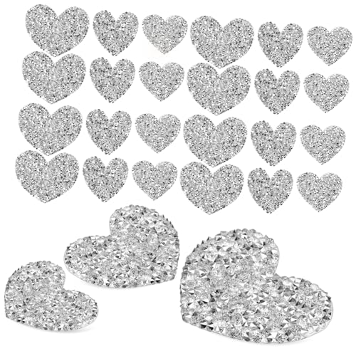 SEWOART 30 Stück Herzförmige Strass Bügelflicken in Silber Glitzernde Patches zum Aufbügeln Verschiedene Für Kleidung Hüte Jeans Taschen DIY Dekoration SEWOART 30 Stück Herzförmige Strass Bügelflicken in Silber Glitzernde Patches zum Aufbügeln Verschiedene Für Kleidung Hüte Jeans Taschen DIY Dekoration von SEWOART