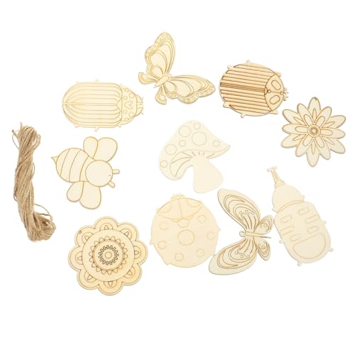 SEWOART 30 Stück Holzscheiben für DIY Bastelprojekte Unvollendete Holzplatten für Kreative Bastelarbeiten Tier und Pflanzen Ausschnitte für Hochzeiten und Dekorationen von SEWOART