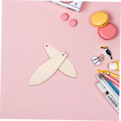 SEWOART 30 Stück Teiliges Unvollendeter Holz Surfbrett Anhänger für DIY Basteln Robuste Holzplatten für Sommer und Stranddeko Kreative Malvorlagen für Familienaktivitäten und von SEWOART