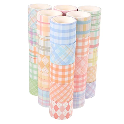 SEWOART 30 Rollen Washi Tape Satz für Scrapbooking Deko Klebeband Selbstklebende Bastelaufkleber Farbenfrohe Designs für Journaling und Selbstgemacht Projekte von SEWOART