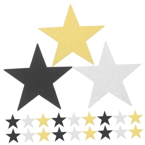 SEWOART 30Stücke Glitzerstern Papierausschnitte Dekorative Sternausschnitte Glitzerpapier für Bastelprojekte Pinnwand Dekorationen von SEWOART