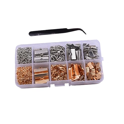 SEWOART 371 Stück Schmuckwerkzeug Verschlüsse Halskette-kit Halsketten Für Frauen Crimps Für Die Schmuckherstellung Erwachsene Gold Reize Bausätze Schmuck-kits Schmuck Making Kit von SEWOART