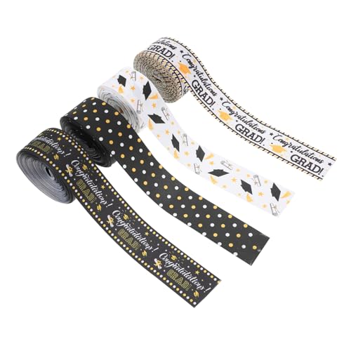 SEWOART 4 Rollen Abschlussfeier Geschenkverpackungsbänder Polyesterbänder für Diy und Dekoration für und Projekte SEWOART 4 Rollen Abschlussfeier Geschenkverpackungsbänder Polyesterbänder für Diy und Dekoration für und Projekte von SEWOART