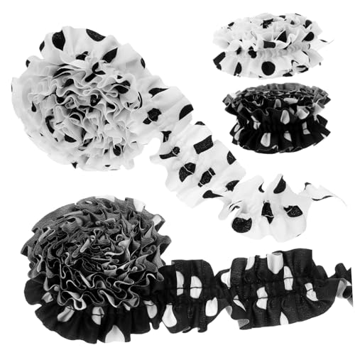 SEWOART 4 Rollen Rüschenbänder Rüschensaum Stoffborte für Bekleidung Dekoration DIY Haaraccessoires Doppellagig Strapazierfähig Vielseitig für Kleidung und Bastelprojekte SEWOART 4 Rollen Rüschenbänder Rüschensaum Stoffborte für Bekleidung Dekoration DIY Haaraccessoires Doppellagig Strapazierfähig Vielseitig für Kleidung und Bastelprojekte von SEWOART