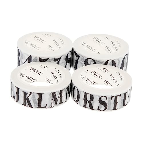 SEWOART 4 Rollen Washi-tape Brief Zahlen Alphabet Dekorativ Tagebuch Washi Tape Handwerkliches Washi Tape Scrapbook-bänder Diy Klebeband Schöner Papierstreifen Japanisches Papier SEWOART 4 Rollen Washi-tape Brief Zahlen Alphabet Dekorativ Tagebuch Washi Tape Handwerkliches Washi Tape Scrapbook-bänder Diy Klebeband Schöner Papierstreifen Japanisches Papier von SEWOART