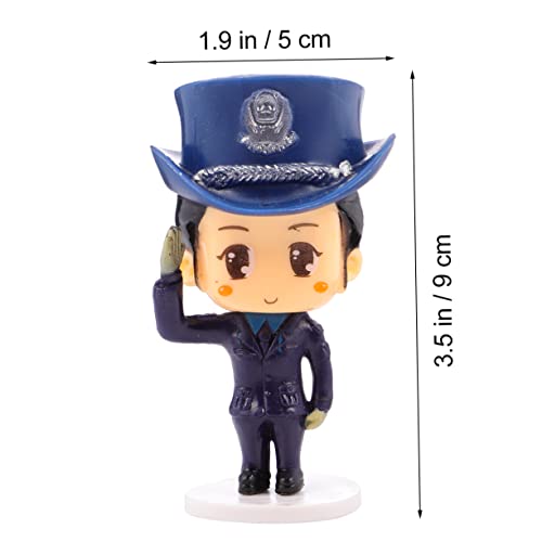 SEWOART 4 Stück Cartoon Cake Ornament Polizist und Polizistin Teilig Tortendeko für Geburtstag Junge Mädchen Dekoration Figuren für Party und Zuhause von SEWOART
