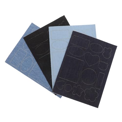 SEWOART 4 Stück Selbstklebende Jeans Flicken für Löcher Nahtlose Denim Reparatur Patches in Hellblau Himmelblau Dunkelblau Schwarz Stark Haftend Waschbeständig Vielseitig für Jeans Jacken SEWOART 4 Stück Selbstklebende Jeans Flicken für Löcher Nahtlose Denim Reparatur Patches in Hellblau Himmelblau Dunkelblau Schwarz Stark Haftend Waschbeständig Vielseitig für Jeans Jacken von SEWOART