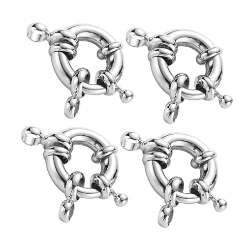 SEWOART 4 Stück Teiliges Runde Federring-verschlüsse aus Kupfer DIY Schmuckverbinder für Halsketten und Armbänder Zuverlässiger Verschluss mit Lochdurchmesser Langlebig und Einfach zu von SEWOART
