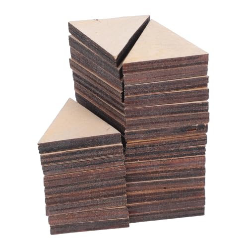 SEWOART 40 Stück Holz Unlackierte Mosaikfliesen für DIY Projekte Vielseitige Bastelholzformen für Heimdekoration und Gewerbliche Räume von SEWOART
