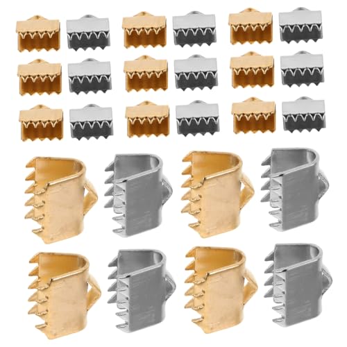 SEWOART 40 Stück Teiliges Schmuckverschluss mit Farbretention Robuste Kordelenden für Diy Schmuck Haustierhalsbänder und Bastelprojekte Sichere Befestigung Langlebige Metallklemmen Stahl SEWOART 40 Stück Teiliges Schmuckverschluss mit Farbretention Robuste Kordelenden für Diy Schmuck Haustierhalsbänder und Bastelprojekte Sichere Befestigung Langlebige Metallklemmen Stahl von SEWOART