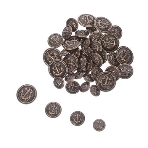 SEWOART 40 Stück Teiliges Set Metallknöpfe Runde Glatte Robuste Blazerknöpfe für Anzüge Mäntel Jacken und Schwere Stoffe Elegantes Retro Design in Kaffeebraun für Handarbeiten SEWOART 40 Stück Teiliges Set Metallknöpfe Runde Glatte Robuste Blazerknöpfe für Anzüge Mäntel Jacken und Schwere Stoffe Elegantes Retro Design in Kaffeebraun für Handarbeiten von SEWOART