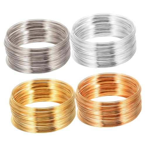 SEWOART 4Rollen Basteldraht Handgefertigter Perlen Draht Verschleißfester Stahldraht für DIY Schmuckherstellung und Armbänder SEWOART 4Rollen Basteldraht Handgefertigter Perlen Draht Verschleißfester Stahldraht für DIY Schmuckherstellung und Armbänder von SEWOART
