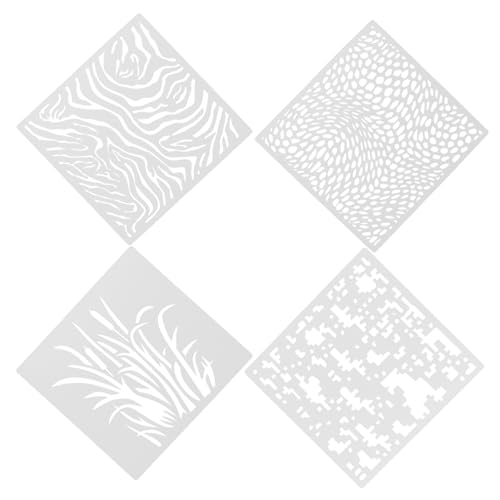 SEWOART 4Stücke Teiliges Wiederverwendbare Malschablonen für Wandgestaltung DIY Projekte und Scrapbooking Schablonen für Kreative Maltechniken von SEWOART