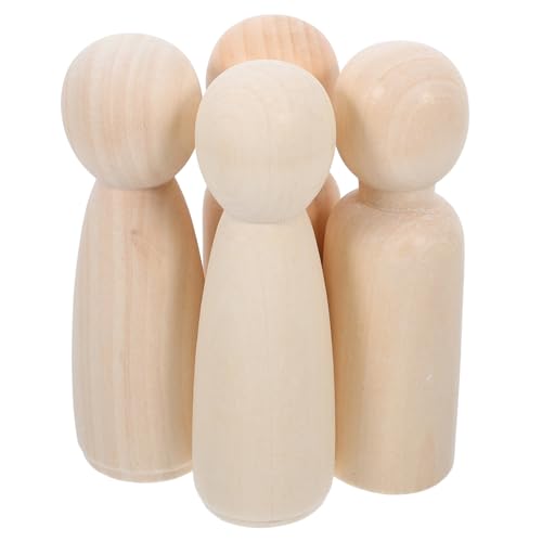 SEWOART 4Stücke Unvollendete Holzklammer Puppen DIY Holzfiguren für Kreative Bastelprojekte Große Männliche und Weibliche Miniaturfiguren für Kunsthandwerk SEWOART 4Stücke Unvollendete Holzklammer Puppen DIY Holzfiguren für Kreative Bastelprojekte Große Männliche und Weibliche Miniaturfiguren für Kunsthandwerk von SEWOART