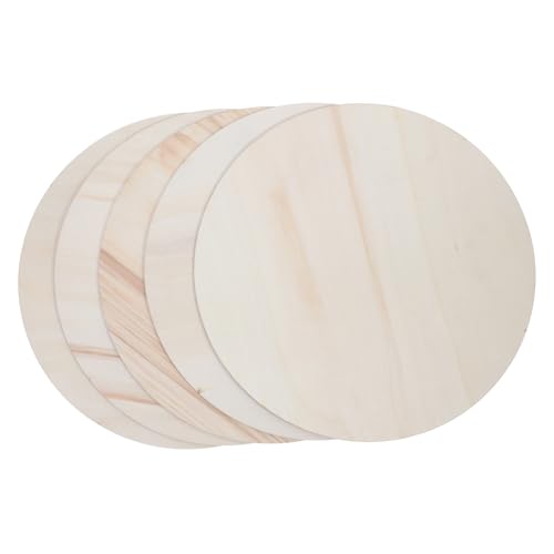 SEWOART 5 Stück DIY Holzscheiben für Bastelprojekte Runde Holzplatten für und Heimdekoration Unbehandelte Holzscheiben für Kreative Anwendungen SEWOART 5 Stück DIY Holzscheiben für Bastelprojekte Runde Holzplatten für und Heimdekoration Unbehandelte Holzscheiben für Kreative Anwendungen von SEWOART