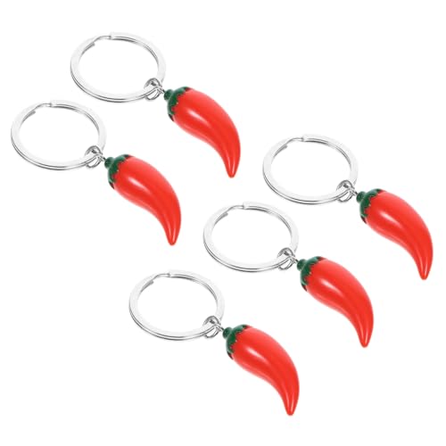 SEWOART 5 Stück Kawaii Chili Schlüsselanhänger Realistische Hängenden Chili Charms für Taschen Schlüssel Robustes Design für Freude und Stil SEWOART 5 Stück Kawaii Chili Schlüsselanhänger Realistische Hängenden Chili Charms für Taschen Schlüssel Robustes Design für Freude und Stil von SEWOART