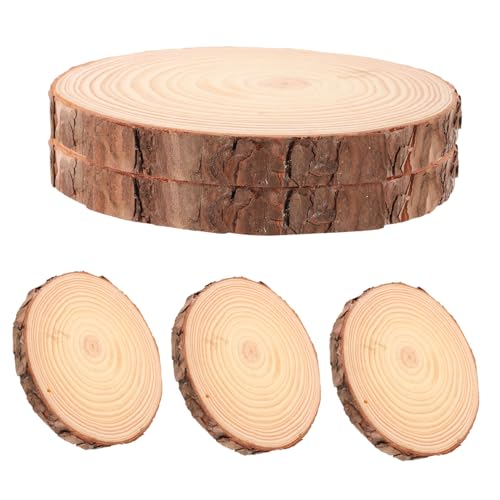 SEWOART 5 Stück Naturbelassene Holzscheiben mit Rinde Rustikale Holzscheiben zum Basteln DIY Malen Untersetzer Fotografie Requisiten Kreative Holzscheibe für Dekoration SEWOART 5 Stück Naturbelassene Holzscheiben mit Rinde Rustikale Holzscheiben zum Basteln DIY Malen Untersetzer Fotografie Requisiten Kreative Holzscheibe für Dekoration von SEWOART
