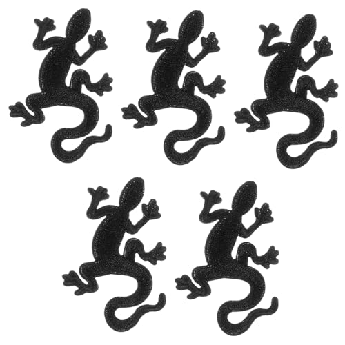 SEWOART 5 Stück Teiliges Gecko Aufnäher zum Aufbügeln Dekorative Flicken für Kleidung Hüte und Taschen Hochwertige Stickerei Langlebig und Praktisch für Gestaltung und Reparatur von SEWOART