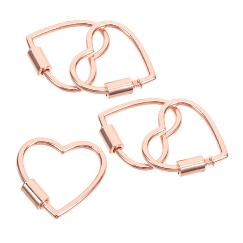 SEWOART 5 Stück Teiliges Herzförmiger Karabinerverschluss Metall mit Schraubverschluss Schmuckverbindung für DIY und Armbänder Roségold für Kreative Projekte und Verschiedene Anlässe SEWOART 5 Stück Teiliges Herzförmiger Karabinerverschluss Metall mit Schraubverschluss Schmuckverbindung für DIY und Armbänder Roségold für Kreative Projekte und Verschiedene Anlässe von SEWOART