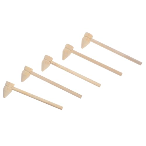 SEWOART 5 Stück Teiliges Holzhammer Robustes Werkzeug aus Langlebigem Holz für Archäologie Rollenspiele Handgerechte für Jungen und Mädchen Fördert Feinmotorik und Kreativität von SEWOART