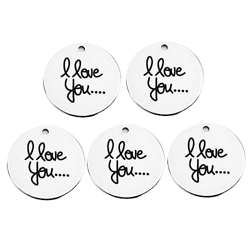 SEWOART 5 Stück Teiliges I Love You Anhänger Diy Schmuckzubehör für Halskette Armband Schlüsselanhänger Handgefertigte Ornamente Silberfarbene Buchstabencharms SEWOART 5 Stück Teiliges I Love You Anhänger Diy Schmuckzubehör für Halskette Armband Schlüsselanhänger Handgefertigte Ornamente Silberfarbene Buchstabencharms von SEWOART