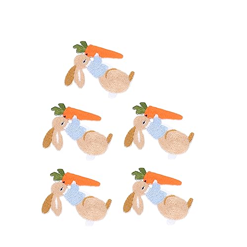 SEWOART 5 Stück Teiliges Niedliche Kaninchen Stickerei Patches für Diy Kleidung Applikationen für Langlebige Bekleidungsdekoration für Styles und Nähprojekte von SEWOART