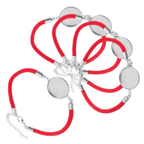 SEWOART 5 Stück Teiliges Rundplatten Armband Basis für Schmuckherstellung Cabochon Lünette Armband Blanko für Diy Projekte mit Lederband SEWOART 5 Stück Teiliges Rundplatten Armband Basis für Schmuckherstellung Cabochon Lünette Armband Blanko für Diy Projekte mit Lederband von SEWOART