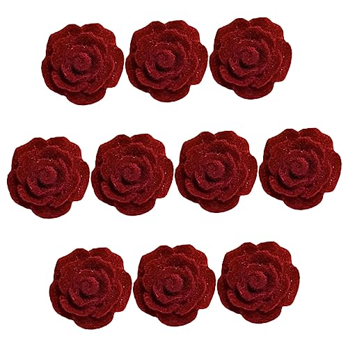 SEWOART 50 Stück DIY Handgefertigtes Beflocktes Rosenmaterial Party Rosenblütenhaar Künstliche Rosen Rosa Kit Botanische Gefälschte Innen Faux Floral Handyhüllen Handyhülle Blumenanhänger von SEWOART