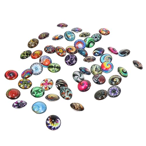 SEWOART 50 Stück Glasdruckknöpfe Mit Verschiedenen Mustern Schmuckanhänger Und Schmuckknöpfe Für Schmuckherstellung Und Dekoration SEWOART 50 Stück Glasdruckknöpfe Mit Verschiedenen Mustern Schmuckanhänger Und Schmuckknöpfe Für Schmuckherstellung Und Dekoration von SEWOART