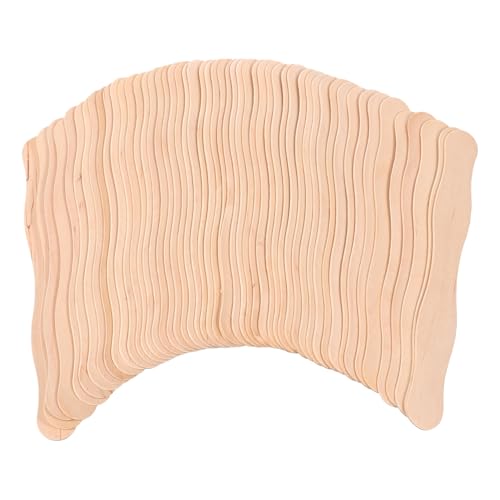 SEWOART 50 Stück Holz Bastelstäbchen für DIY Kreative Handwerksprojekte Vielseitig Einsetzbar für Fächergriffe Sicher für Erwachsene für Hochzeiten und Familienaktivitäten von SEWOART
