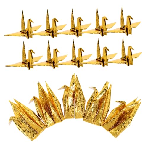 SEWOART 50 Stück Origami Girlande Gold Perlmutt Papier Mobile Handgefaltete Dekoration für Wand Party Hochzeit Babyzimmer und Foto Hintergründe SEWOART 50 Stück Origami Girlande Gold Perlmutt Papier Mobile Handgefaltete Dekoration für Wand Party Hochzeit Babyzimmer und Foto Hintergründe von SEWOART