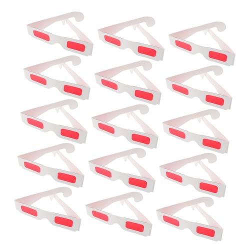 SEWOART 50 Stück Teiliges Papierbrillen Rot für Filmgenuss Zuhause Bunte Partybrillen mit Stylischem Design Langlebig und Vielseitig für Valentinstag und Festveranstaltungen von SEWOART