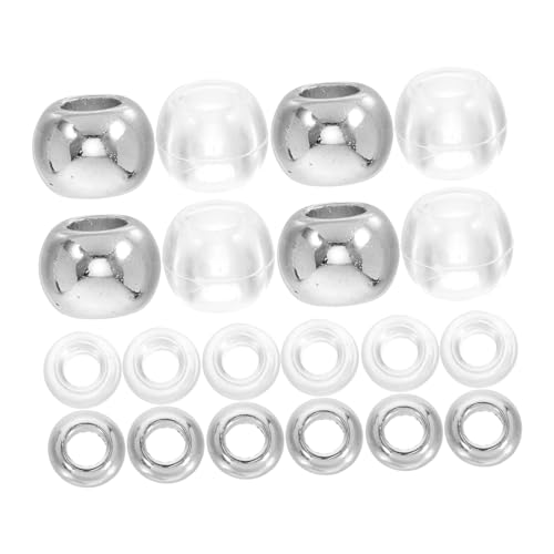 SEWOART 50 Stück Teiliges Perlen Set Große Lochperlen für Diy Schmuckherstellung Armbänder Halsketten Bastelprojekte Transparent und Silberfarben Kompatibel mit Verschiedenen Fäden SEWOART 50 Stück Teiliges Perlen Set Große Lochperlen für Diy Schmuckherstellung Armbänder Halsketten Bastelprojekte Transparent und Silberfarben Kompatibel mit Verschiedenen Fäden von SEWOART